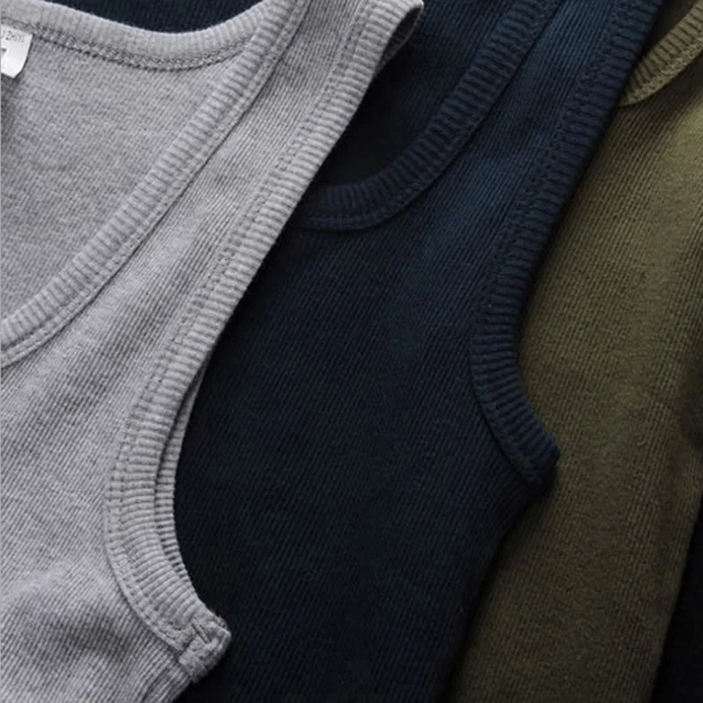 100% Cotton Mens Oversized T-shirt Sleeveless Tank Top Solid Color Fitness Men Muscle Vests Bodybuilding T Shirt For Men Tees 250320
