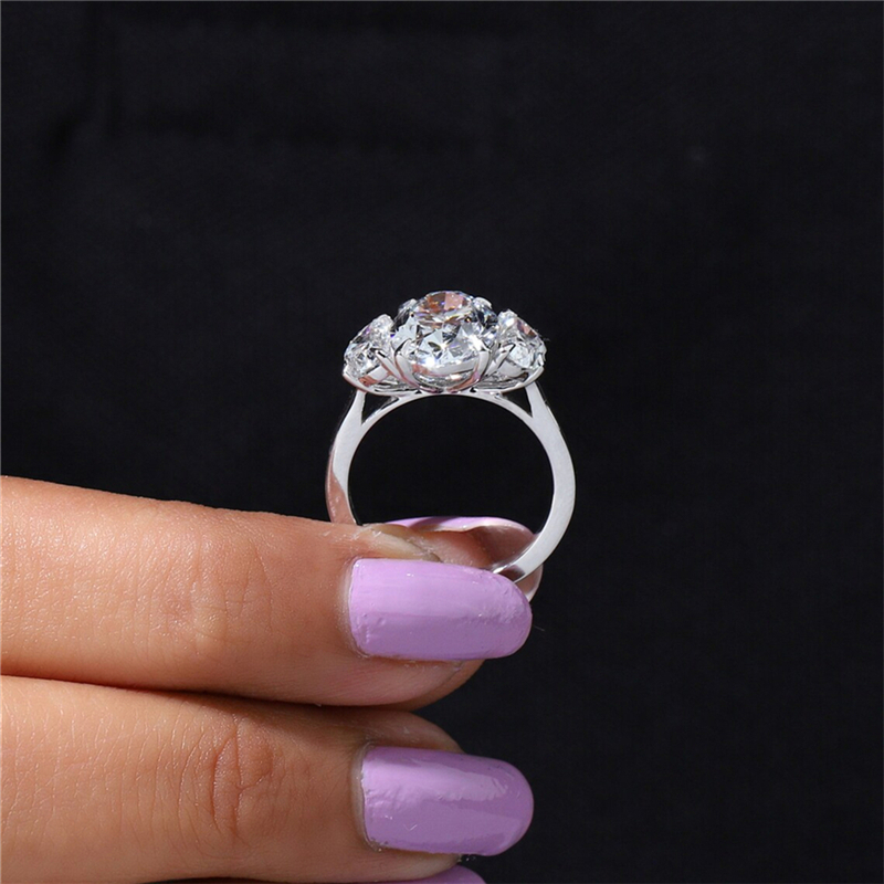 Elegant Jewelry 3 Carat Oval Diamond Engagement Ring in 14K 18K White Gold with IGI Certification Ideal Wedding Band for Her