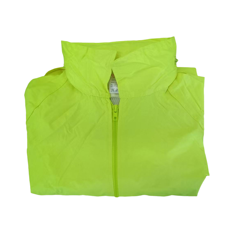 Visually Striking PVC-Coated Adults' Rain Ensemble for Weather Protection - Model RS006
