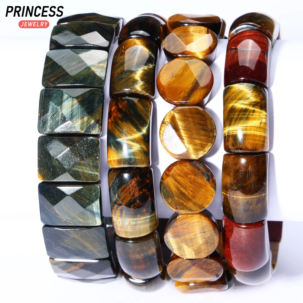 Natural Tiger Eye Bangle Energy Stone Beads Bracelet for Jewelry Making DIY Bracelet Or Birthday Present 250320