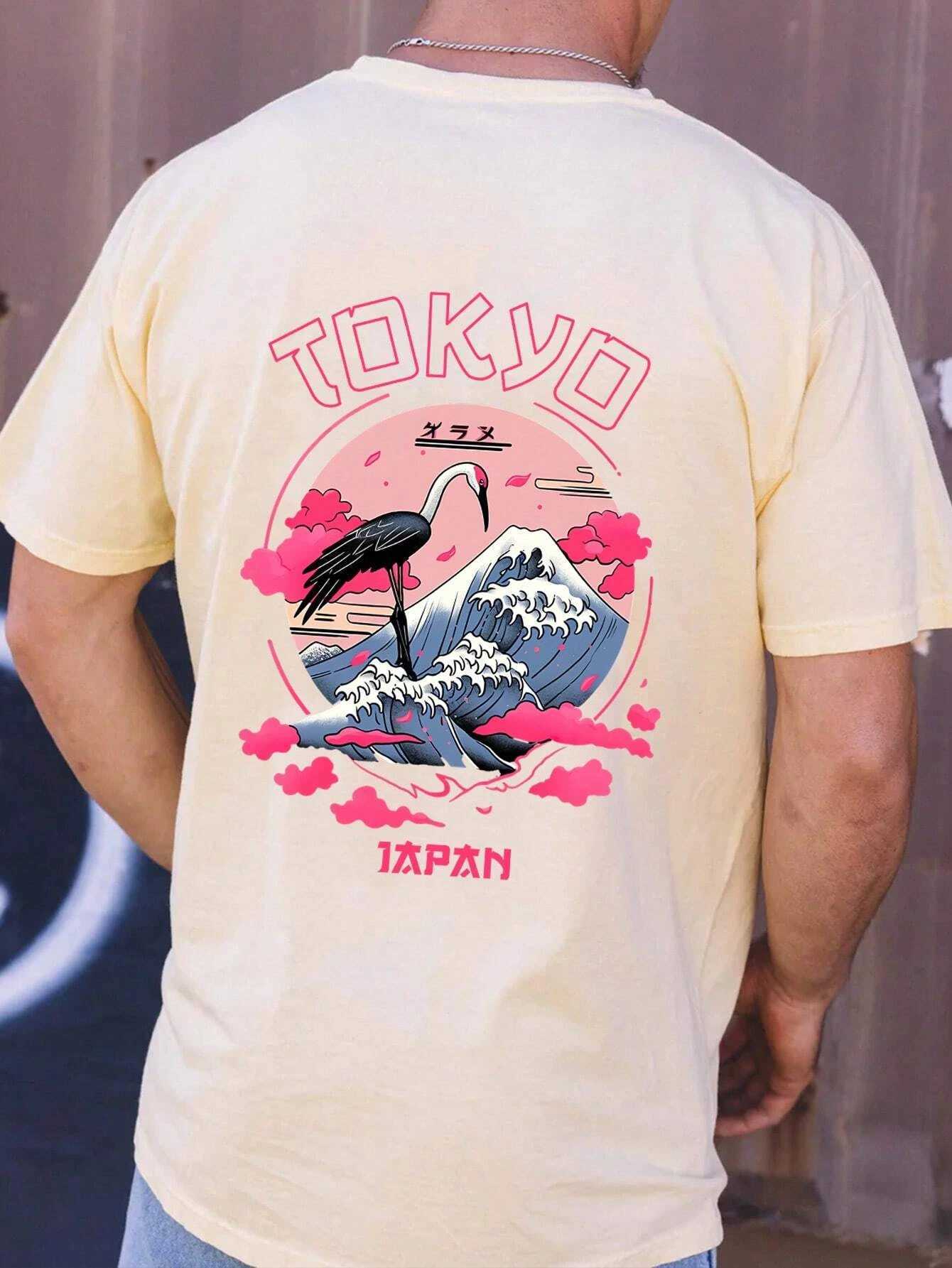 Tokyo mens cotton T-shirt luxury brand fashion plus size top casual short sleeved street clothing classic print new arrival T-shirt S-4XLT250319