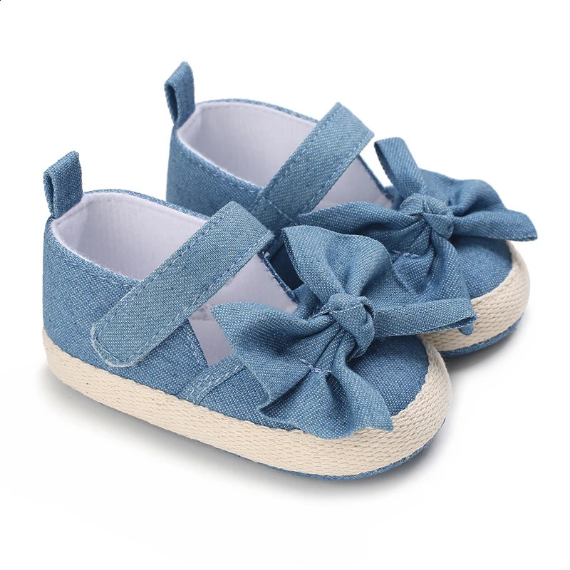 Cute Baby Girls Shoes 0-18M Baby Soft Sole Baby Shoes Cotton Bow Princess Shoes First Walking Shoes Baby Shoes 250319