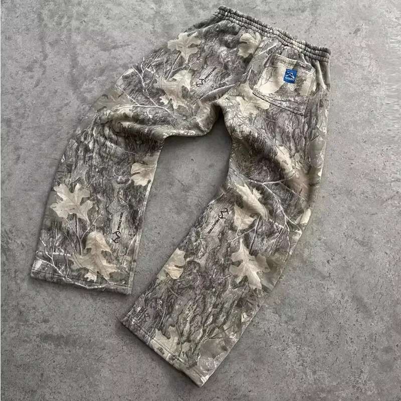 Y2k Pants Haruku Vintage Camouflage Pattern Baggy Casual Sweatpants Hip Hop Gothic Men Women Wide Leg Trousers Streetwear