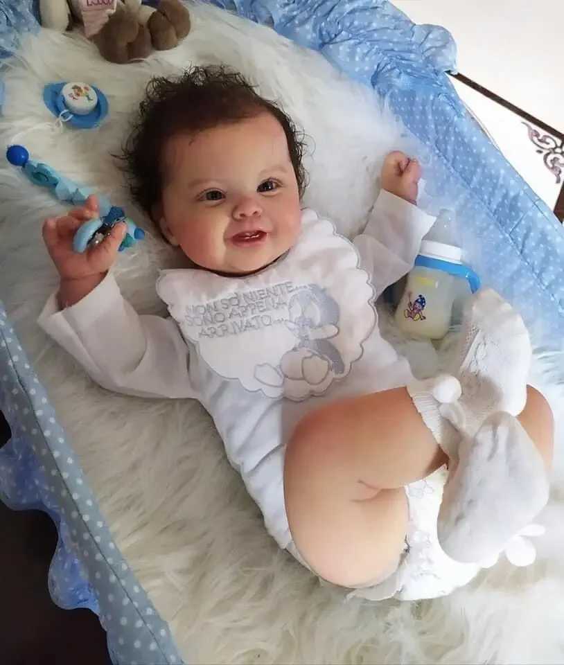 BZDOLL Realistic 60cm 24 inch soft silicone regenerated baby doll with 3D spray painted skin and Vascular Vein newborn baby dressing toy W250320