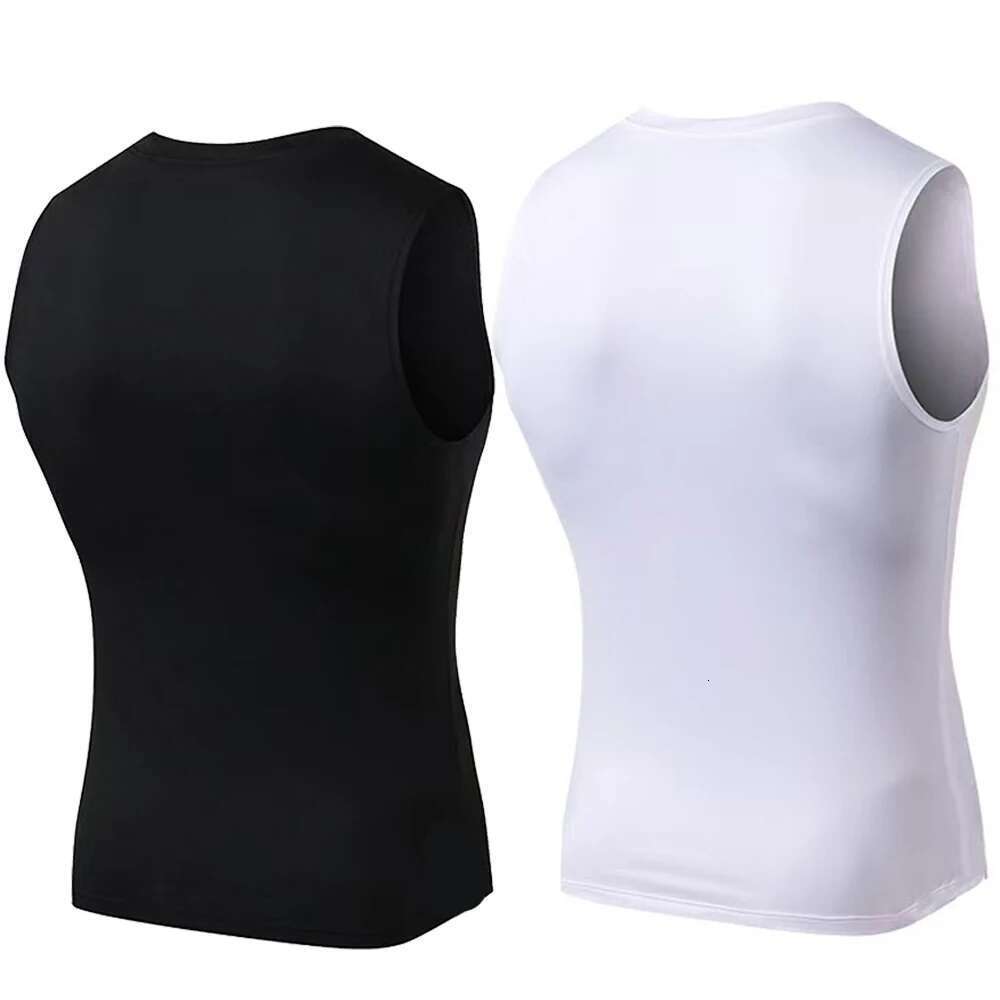 Men's compression vest, sports vest, training, running, athletics, sleeveless, bottom layer, quick drying, elastic