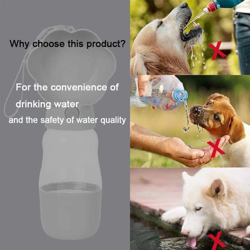 Portable pet beverage bottle with food and water storage container for small dogs cats and puppies Y250319