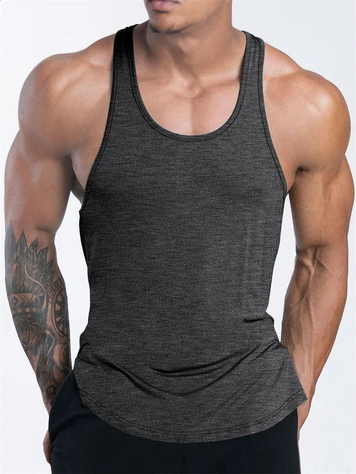 Mens Sports Fitness Tank Top Summer GYM Training Undershirt Running Basketball Quick Drying Breathable loose men tops 250319