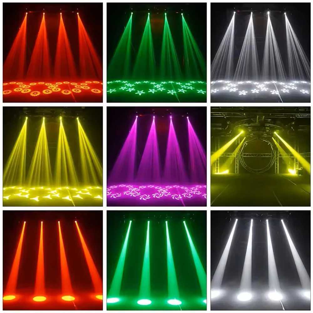 2024 1/2/4Pc 150W LED Light Power Bright Beam Spotlight Moving Head Stage Lighting 18 Prism Rainbow Effect Dj Party Disco Gobo Light Z250320