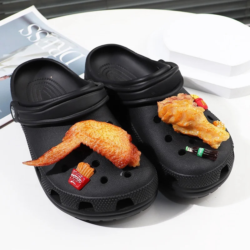 Simulation Series Cute Shoes Decorative Accessories DIY Hole Shoes Charms Detachable Shoe Buckles Holiday Gifts 250319