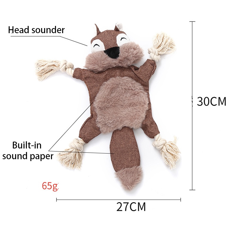 Sounding Plush Cleaning Tooth Training Interactive Fun For Dog Play Pet Supplies Dog Accessories Bone Molar Chew Cute Chew Toy