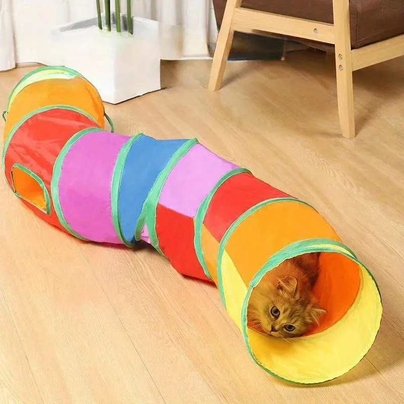 Cat Tunnel Foldable Pet Supplies S T Y Pass Play Toys Breathable Drill Barrel for Indoor Loud Paper 250320