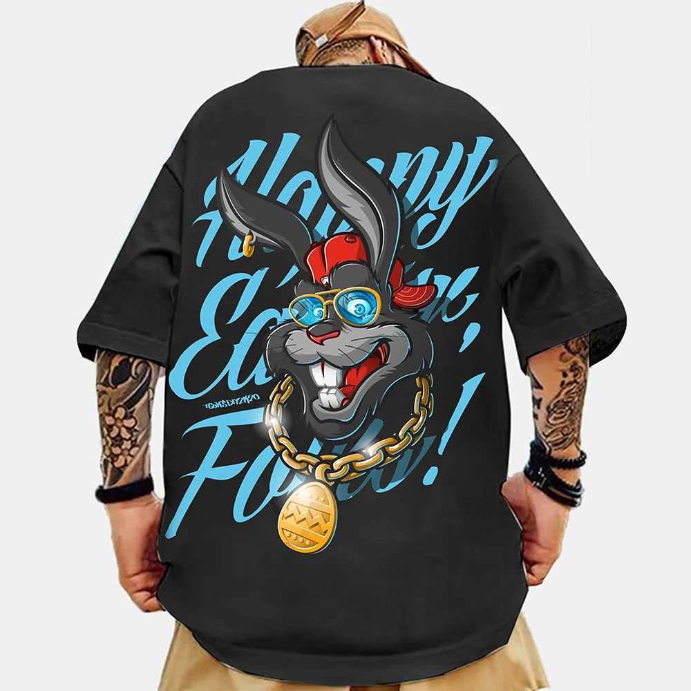 Fashionable mens T-shirt letter printing fashionable mens cotton T-shirt street Harajuku loose and ultra-fine short sleeved waist circumference T-shir