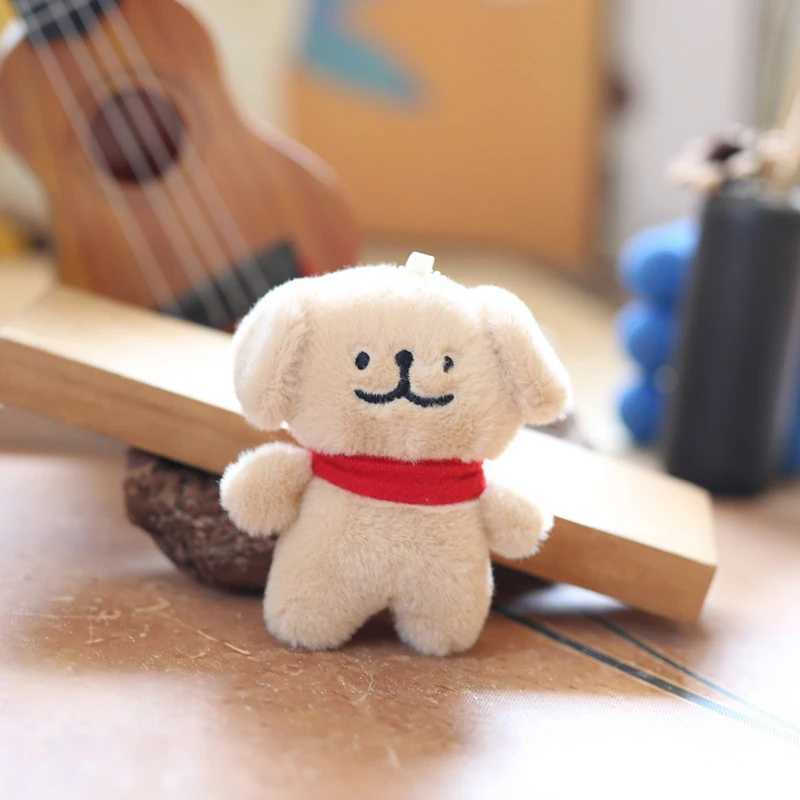 Soft Animal Plush Maltese Dog Keyring Cute Stuffed Doll Cartoon Puppy Backpack Car Keychain Bag Pendant Birthday GiftXJ250319
