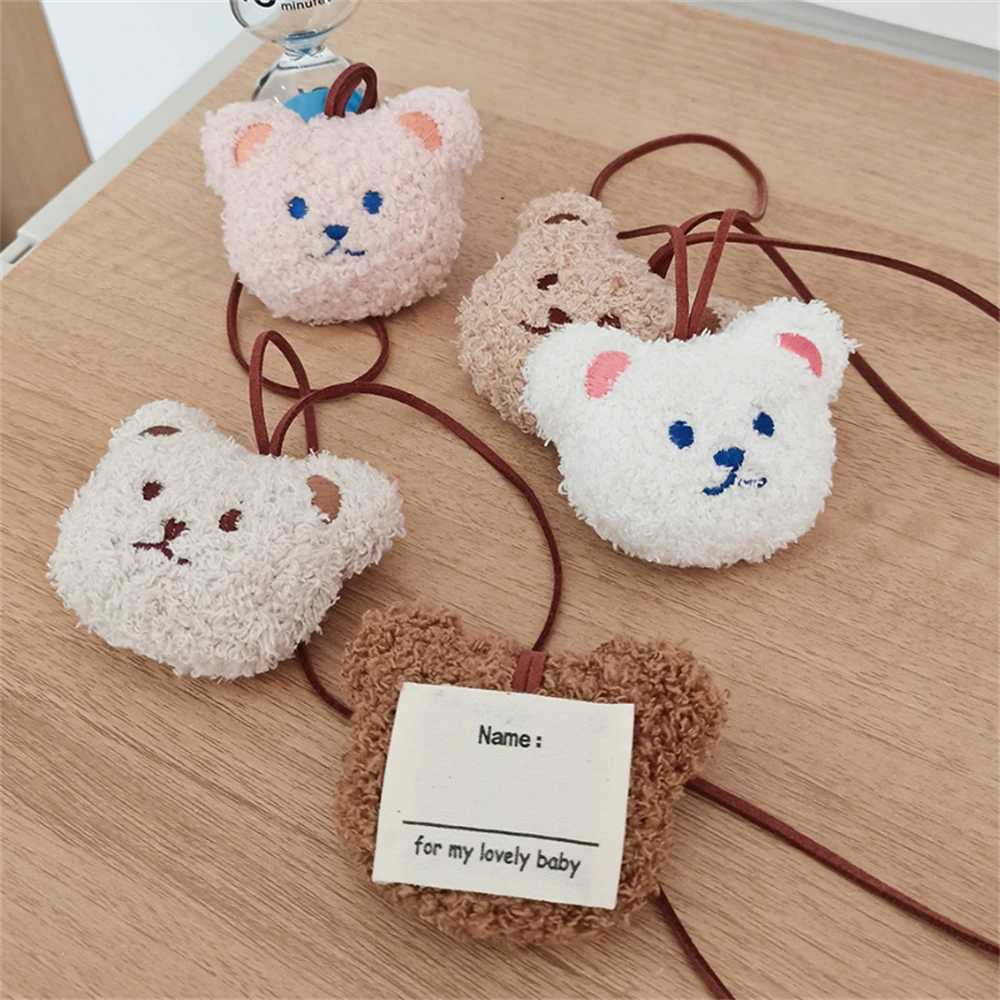 Kawaii Plush Bear Cloud Panda Name Sticker Pendant Keychain Cartoon Animal Stuffed Doll Keyring Childrens Anti-lost Name TagXJ250319