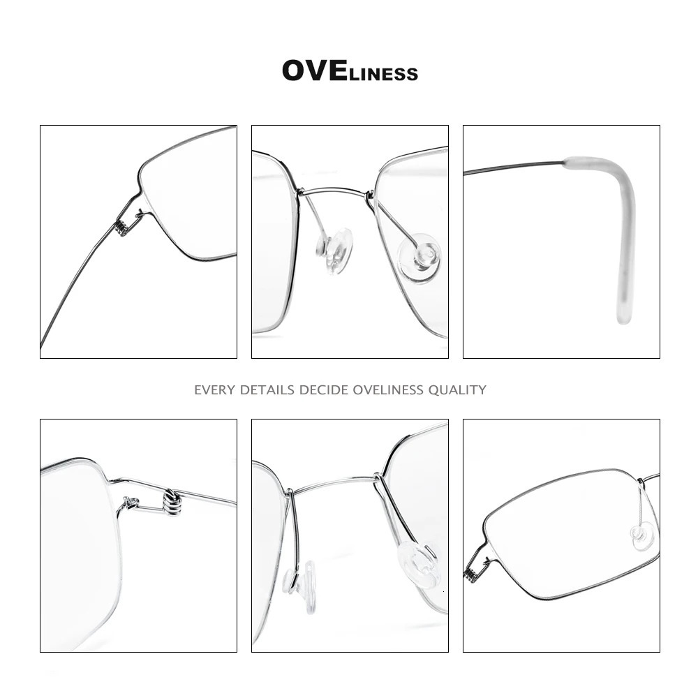Pure Rim Square Glasses Frame Men Eyeglasses frames Women er Screwless Korean Eyewear Spectacles 250228