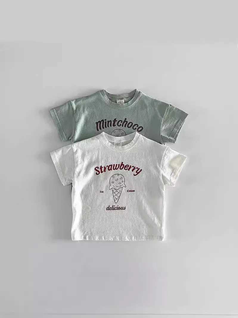 Summer New Baby Short Sleeve T Shirts Cute Cartoon Print Infant Boy Girl Breathable Casual Tees Cotton Toddler Versatile TopsT250320