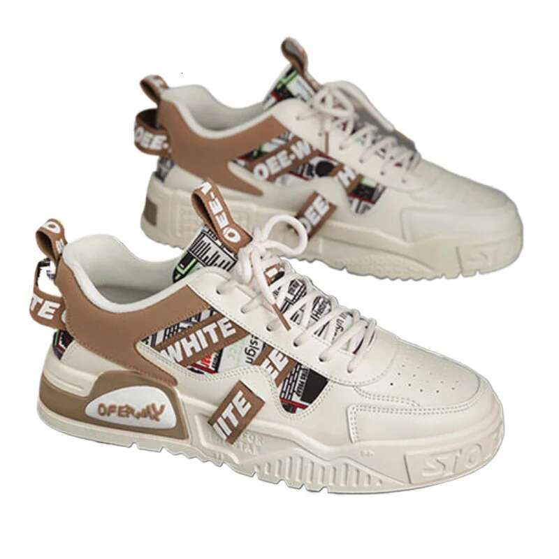 2025 new men's white shoes designer fashion thick soled sports shoes men's multifunctional board shoes casual comfortable sports shoes