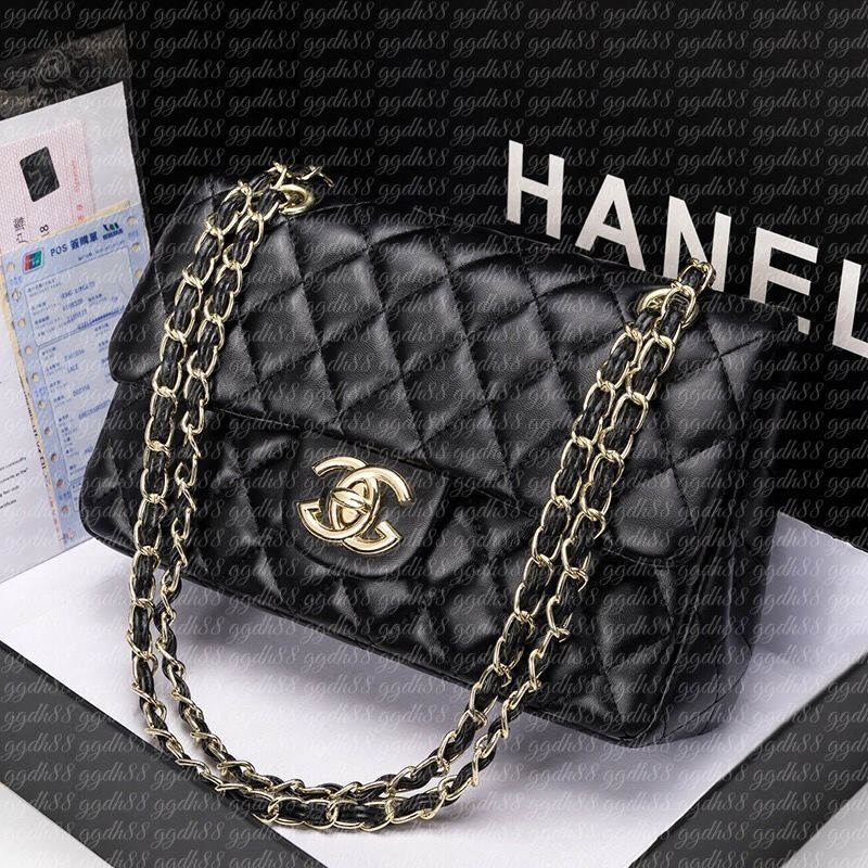 10A Top Tier Womens Square Bag Real Leather Medium Caviar Lambskin Quilted Purse Small Double Flap Black Shouler Box Bag Luxury Designer Maxi Chain Strap HandBag