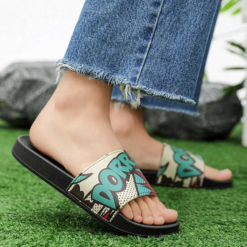 Mens slippers sandals bathroom slippers mens slippers soft and comfortable N-Slip couple Wenhe shoes neutral Fi Y250320