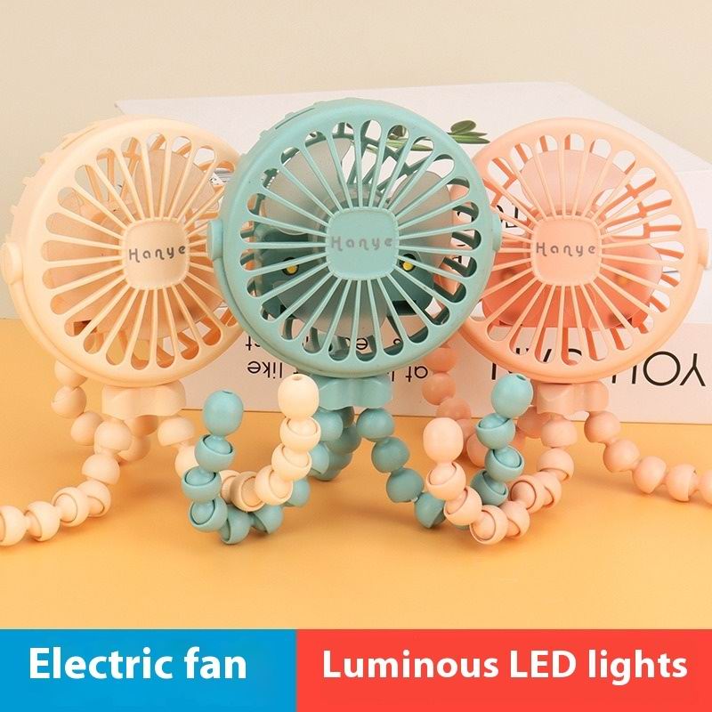 Baby Stroller Hand Held Rechargeable USB Bladeless Small Folding Fans Mini Ventilator Silent Table Outdoor Cooler Neck Fan