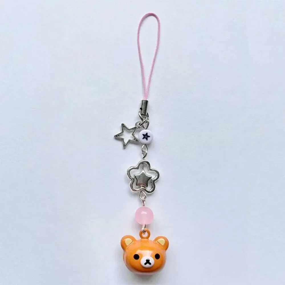 Cute bear pendant matching mobile charm keychain Y2k handmade keychain accessories jewelry gifts for new girlsXJ250319