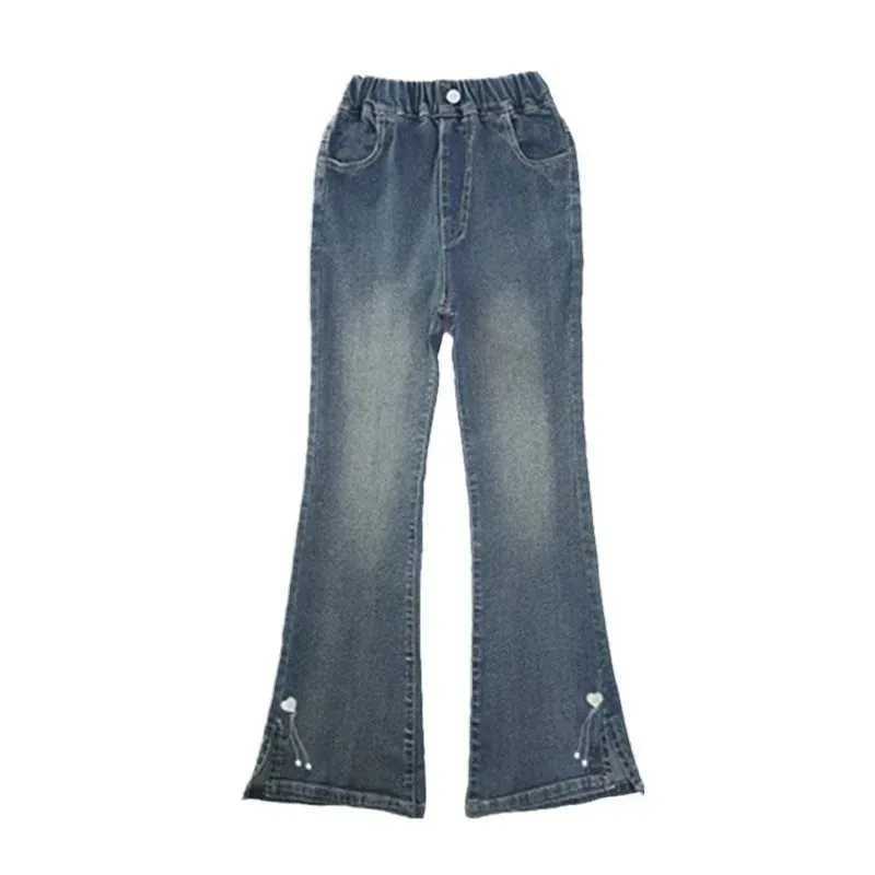 2024 New Fashion Bell Underpants Suitable for Fashion Design Girls 2024 New Arrival Girls Wide Leg JeansT250326