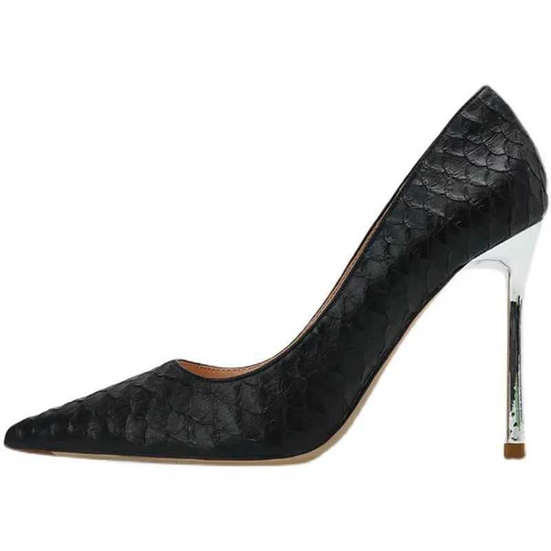 New white ultra-high slim high-heeled shoes with H-pump Abstract Point toe thin heel party shoes Wan high heel workwear shoes Y250319