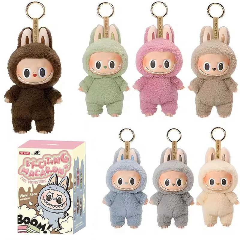 LABUBU Plush Doll Macaroon Action Anime Figures Doll Hobbies Pendant Ornament Cute Mysterious Box Pvc Kid Festival Surprise GiftC250325