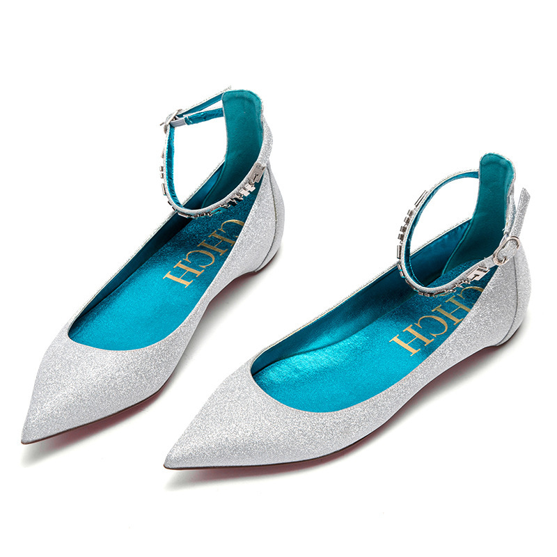 Designer CHCH French Nude Pointed Flat Bottomed Single With Shallow Mouth Temperament, Fashionable, Casual And Comfortable Women's Shoes