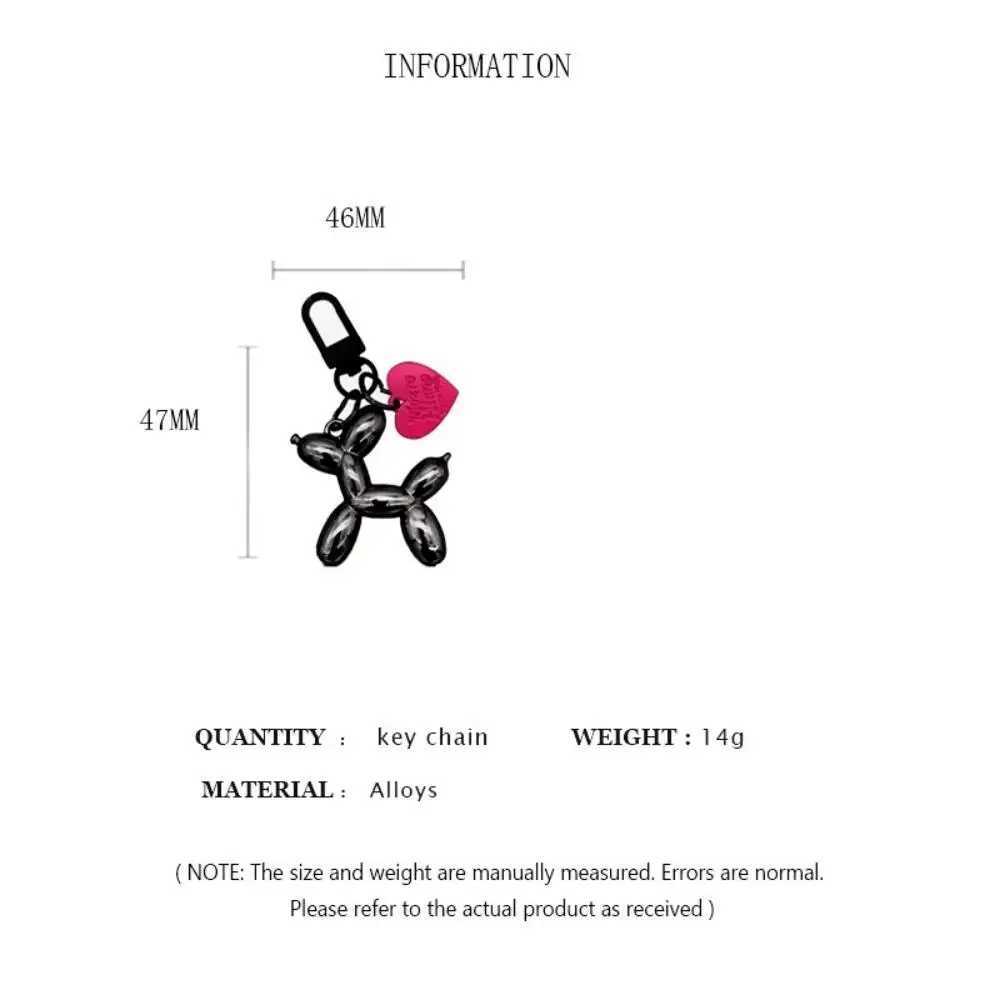 Fashion keychain punk Y2K balloon dog keychain handbag backpack pendant girl car keychain accessoriesXJ250319
