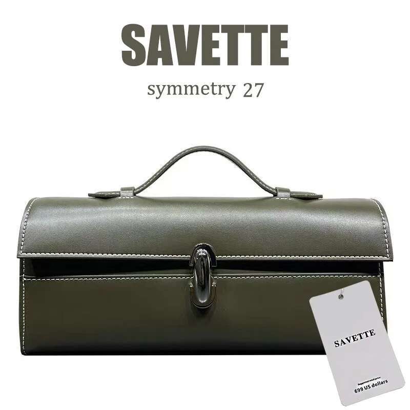 Genuine Bags For Ladies: Savette Style Tote - Small Square Hot Baguette Purse In New Premium Leather