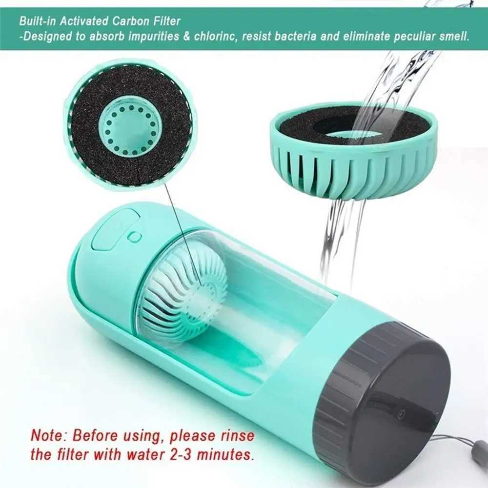 Pet Dog Water Bottle Dispenser Outdoor Travel Activated Carbon Filter Drinking Bottle for Pet Cat Feeding Drinking Water bowl Y250319