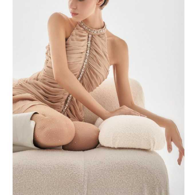 ZS luxury Vietnamese designer Oia's new round neck diamond bead sparkling slim fit fashionable and luxurious socialite dress 250315