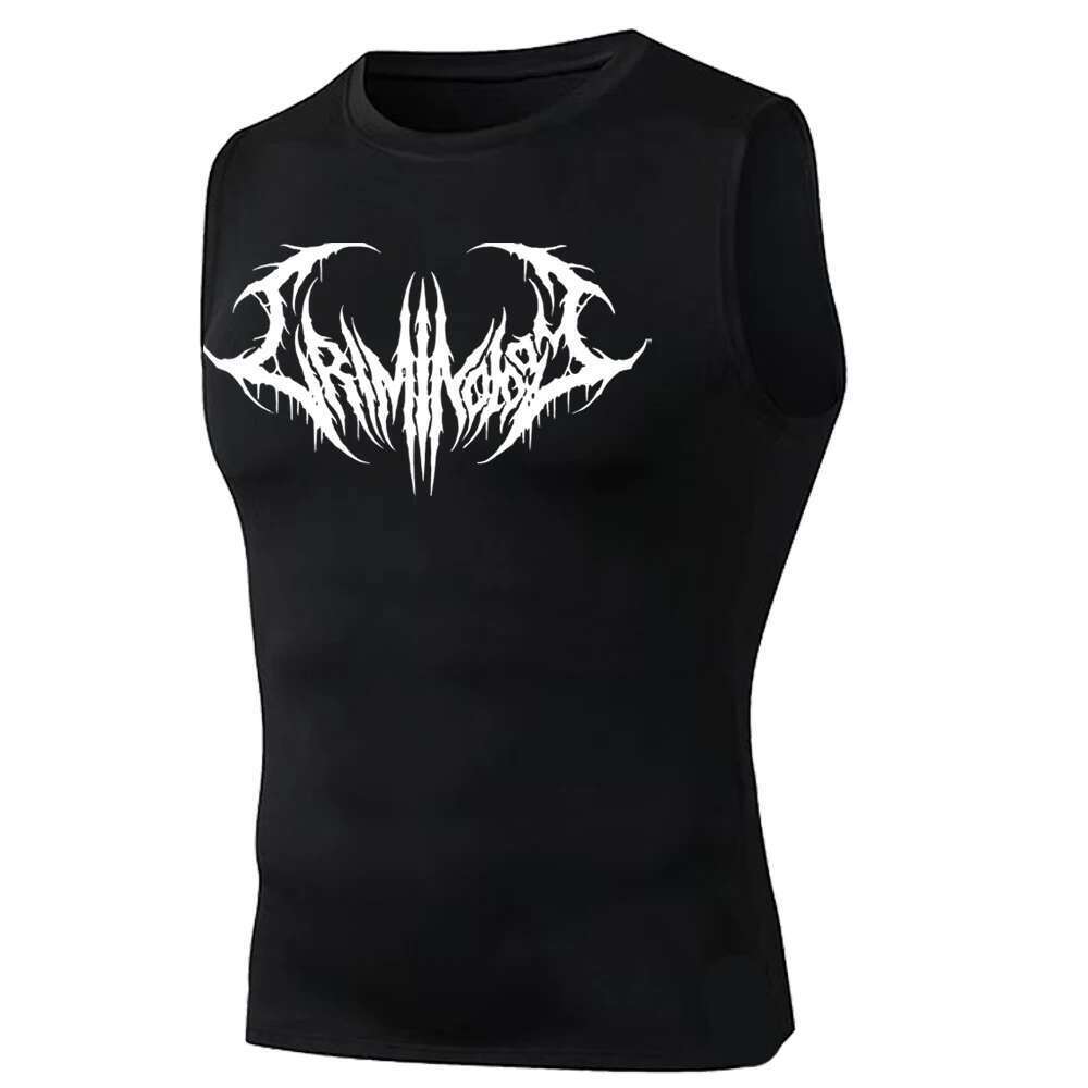 Men's compression vest, sports vest, training, running, athletics, sleeveless, bottom layer, quick drying, elastic