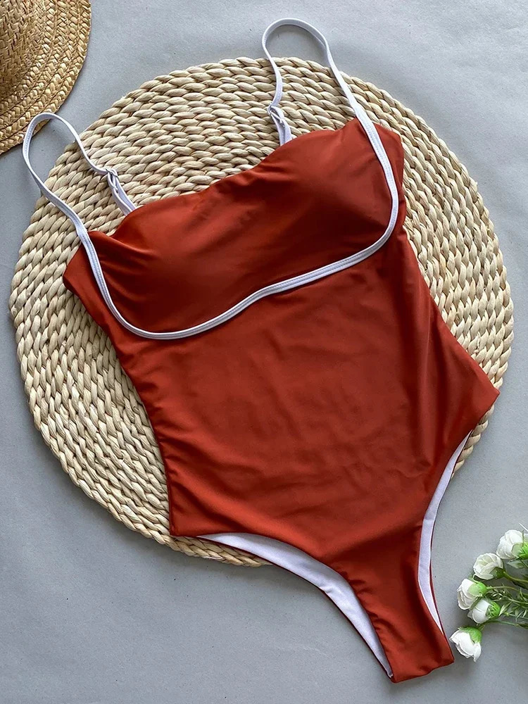 OIINAA Swimsuit Women Sexy Pachwork Bodysuit Panelled Swimwear Summer Bathing Suit Female Bikini Set 2024 Beachwear 250317