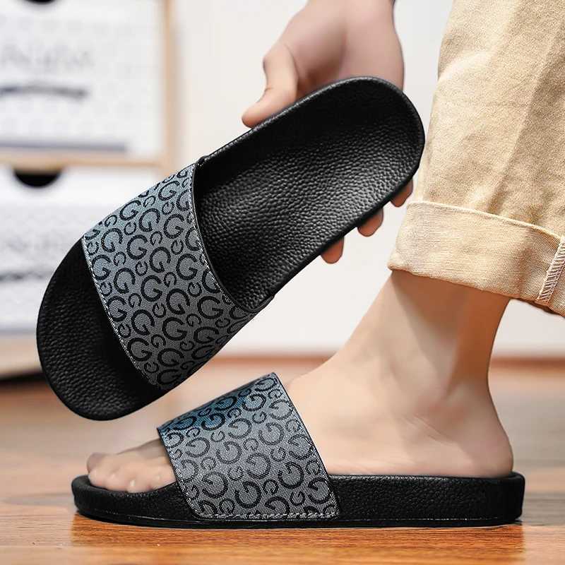 Mens Fi slider sandals with printed design garden shoes outdoor beach sandals flip up casual shoes Plus size 39-47 Y250320