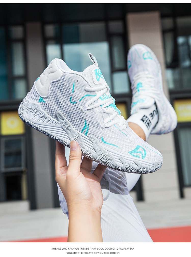 Men's and women's indoor and outdoor low-top junior students practical basketball shoes