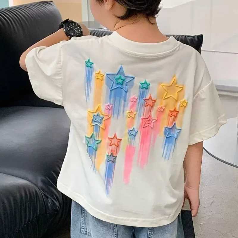 Boys Summer Short sleeved T-shirt New Big Boys Summer Half sleeved Thin Childrens Fashion Brand TT250320