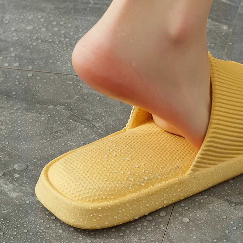 Thick platform Bathro He slider Wenfei soft bottom EVA indoor slider Wan sandals 2023 summer N slider flip cover Y250320