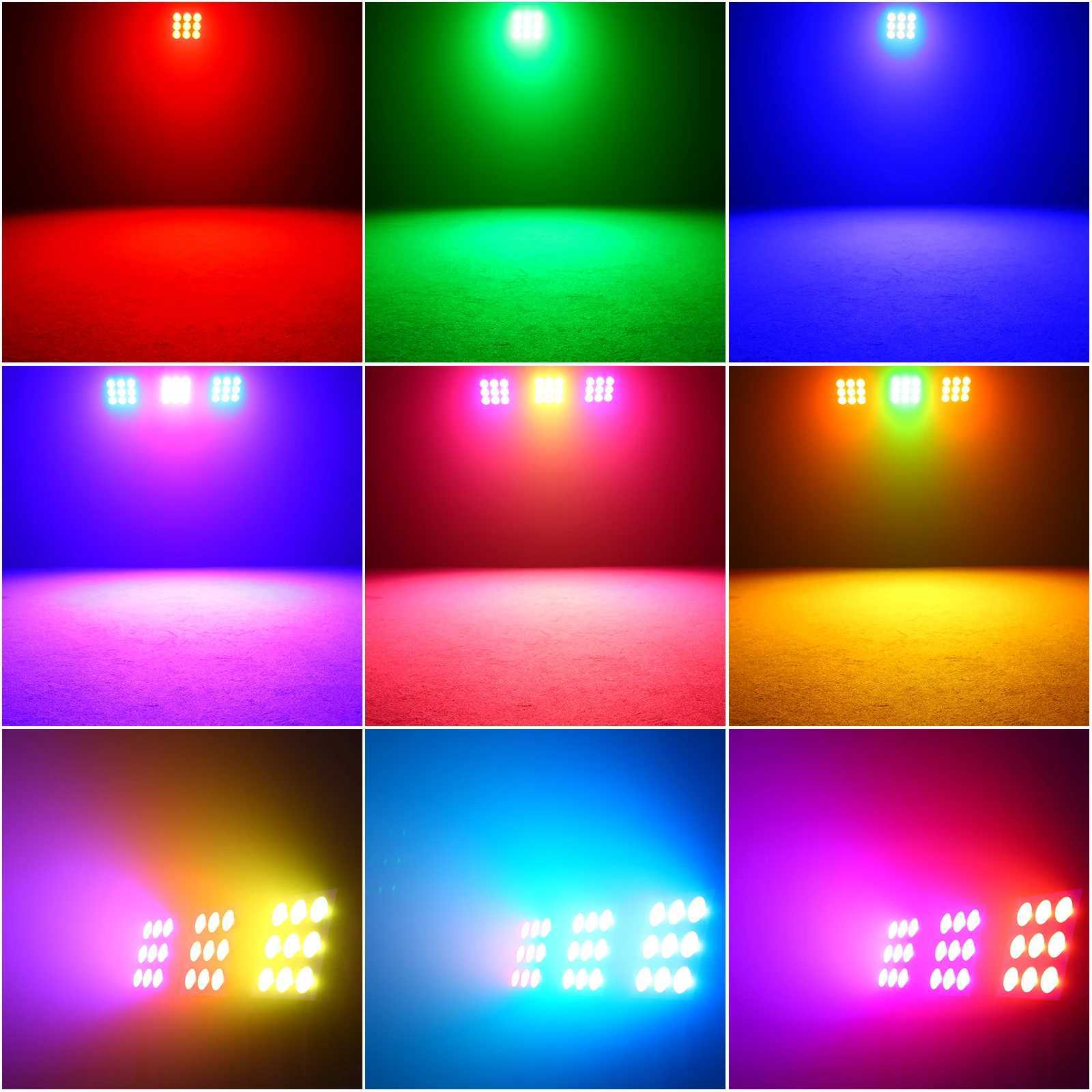 Yiflamefly 2Pcs 9-Eye COB Matrix Light 9X12W RGBW LED Par Lights DMX Stage Lights For DJ Concert Party Wedding Nightclub Dance Z250320