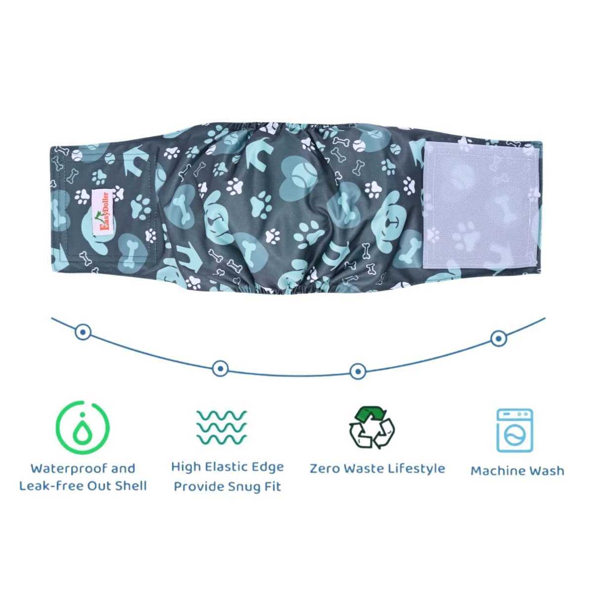 6 Washable Dog Diapers - Reusable Packaging Diapers for Hot Dogs - Super Absorbent Dog Diapers Y250320