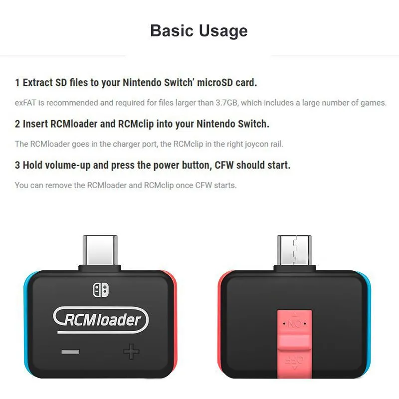V5 RCM Loader Atmosphere USB Type-C Payload Bin Injector Transmitter for Nintendo Switch