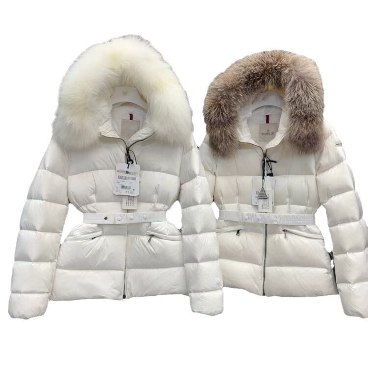 M Home 2024 New Large Hairy Collar with Mengkou Correct Version, Trendy and Fashionable Versatile Down Jacket