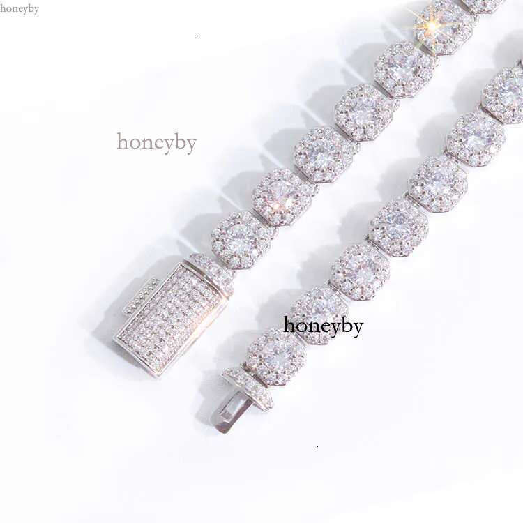 necklace moissanite chain Custom d Vvs Moissanite Dia Cuban k S Sier 8mm 12mm Large Tennis Chain