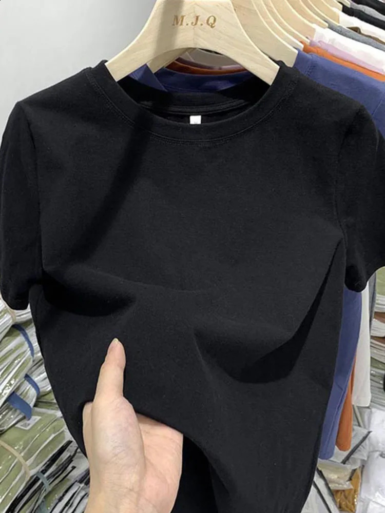 Womens T-shirt Womens T-shirt Womens Clothing Top Cotton T-shirt Womens Short Sleeve Spring T-shirt Sexy Y2k Top White 250314