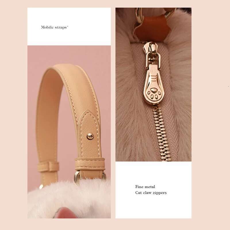 Women Exquisite Shoulder Underarm Bags Siamese Cat Cute Plush Crossbody Bag Female Winter Autumn Handbags Hot