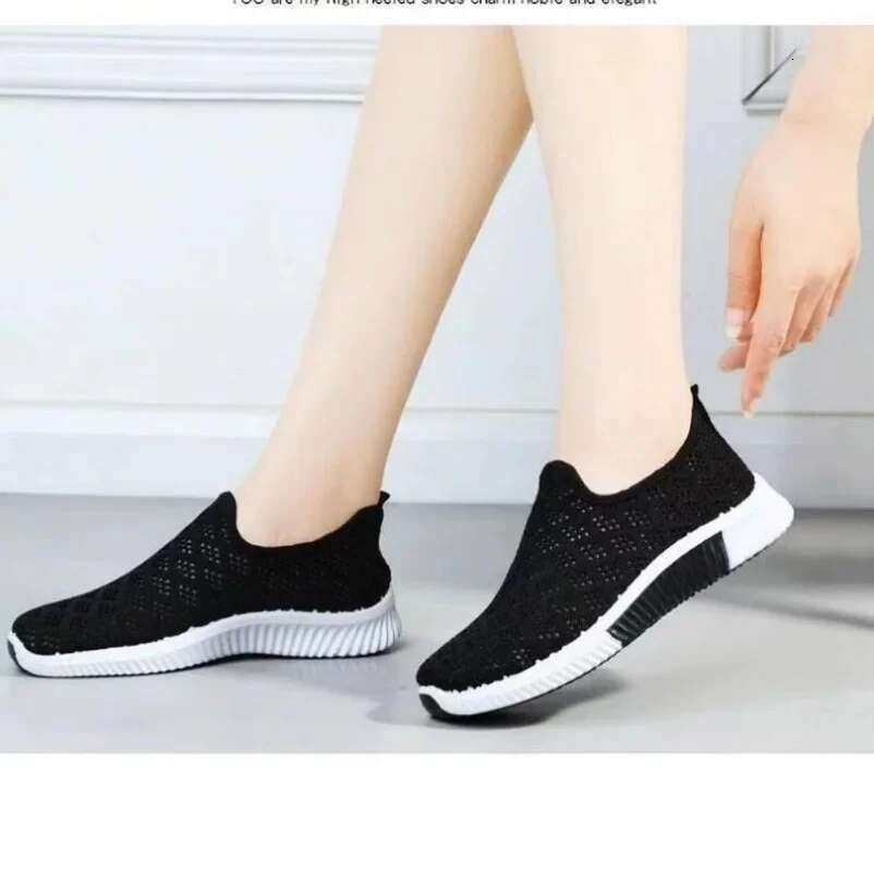 Women's Summer Comfort Ladies Mesh Breathable Sneaker Socks Lig ht Casual Sports Sh oes Flat Women Loafers