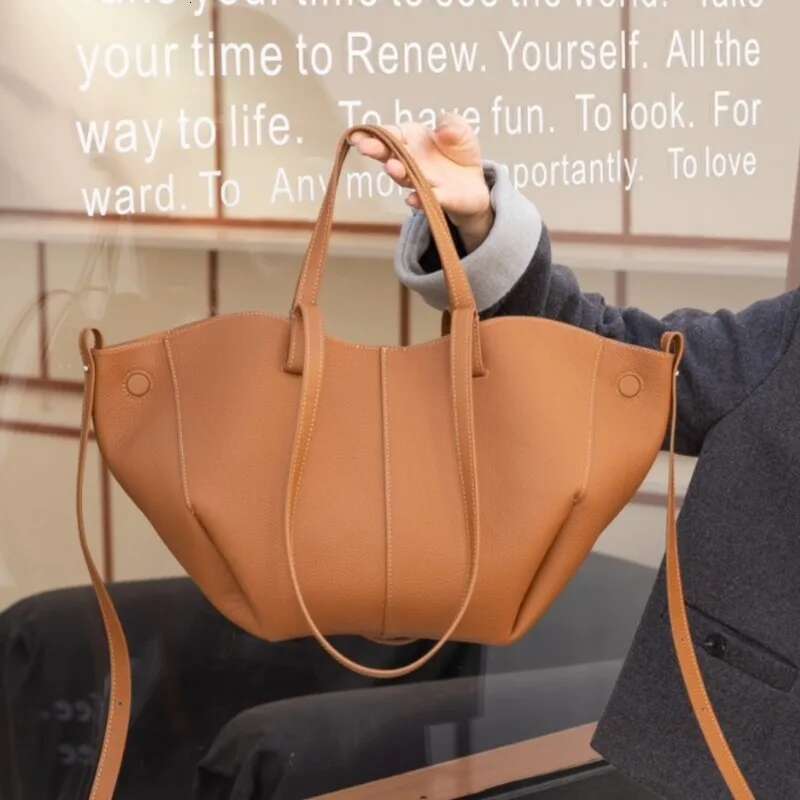 Genuine Leather Tote High Quality T Cowhide Fashion Wing Large Capacity Travel Shopping Handbag Bag Women