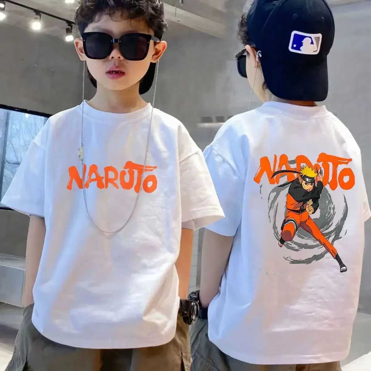 2024 Japanese Anime 3-14y Youth Summer Boys and Girls Baby Cotton Printed T-shirt Short Sleeve T-shirt Childrens Size Cartoon Childrens TopT250320