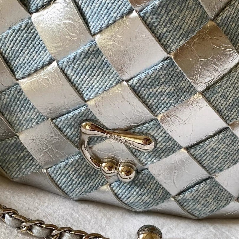 Nanfeng Chio2nd Wave Light Zero Island Water Bucket For Women In Summer, Unique Weaving Bag, Chain Strap, Single Cross Shoulder Small Bag